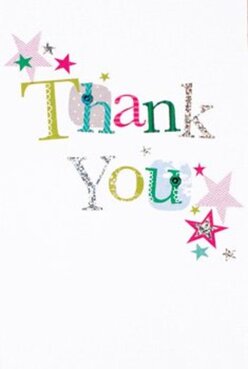 This thank you card feels like a small festival in Norbury-its jubilant mix of colours, playful patterns, and festive stars reminiscent of the joyful gatherings at Norbury Hall Park. 'Thank You' graces the front in a medley of stitched letters, each uniquely clad in a patchwork of radiant hues-lime green, cerulean blue, and deep fuchsia-some sparkling with silver glimmer that dances in the light. Subtle details-a speckle of polka dots, a whisper of embroidered lines-add to the handcrafted flourish, hinting at the tactility and warmth loved by the local community. Stars in pastel pink, turquoise, and mellow gold tumble across the corners like confetti, bringing energy and happiness to the crisp white background. The whole design feels lovingly curated, much like the bouquets we arrange on Norbury High Street-thoughtful, vibrant, and made to delight. This card pairs effortlessly with a joyful arrangement, offering a tangible sense of thanks, as sincere as the smile of a neighbour delivering flowers on Selhurst Road. The experience is both personal and festive, a true reflection of Norbury's heartfelt way of saying thank you.