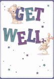 With the gentle warmth unique to Norbury's friendly spirit, this illustrated get well card offers a little hug in visual form. Positioned at the card's heart, a lovable teddy bear clings sweetly to the arching word 'GET,' its softness and honest gaze instantly comforting, while a floppy-eared puppy bounds beside the bold 'WELL,' exuding energy and loyalty. The colourful letters shine with saturated indigos and teals, making each word leap forward against a pale, creamy background, just as heartfelt wishes stand out in tough times. Sprinkled above and around the characters, whimsical blue and purple stars evoke the simple joys found in Norbury's parks and peaceful corners-a promise of hope and brighter moments ahead. The illustrated fur and textures are rendered so vividly, it feels as if you could reach out and receive a real, caring embrace. Every aspect of the card, from the bold type to the playful poses, has been created with the same attention to comfort and well-being that defines Flowers Norbury's hand-tied arrangements. Such a card brings more than words; it carries emotional strength and gentle optimism, the perfect companion to a thoughtful bouquet sent across Norbury to brighten any recovery journey.